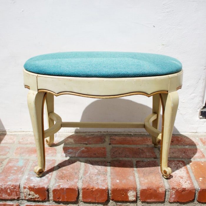 Blue Vintage Oval Foot Stool